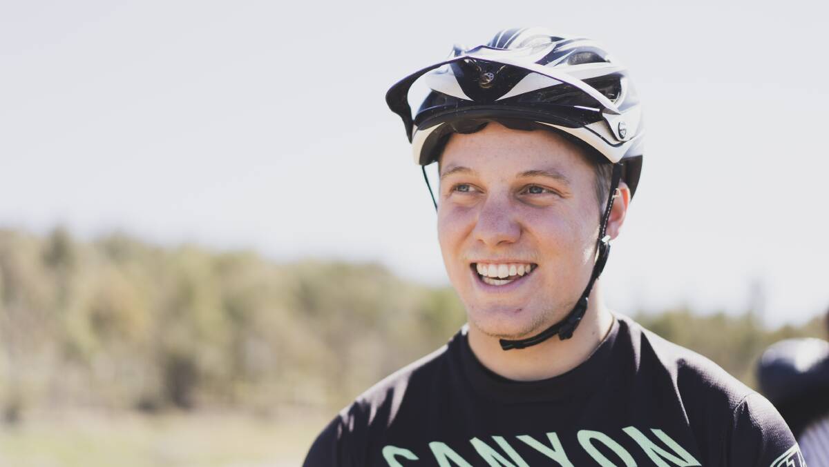 Canberra mountain biker Kye A'hern is back home after serving his time in "detention" . Picture: Dion Georgopoulos