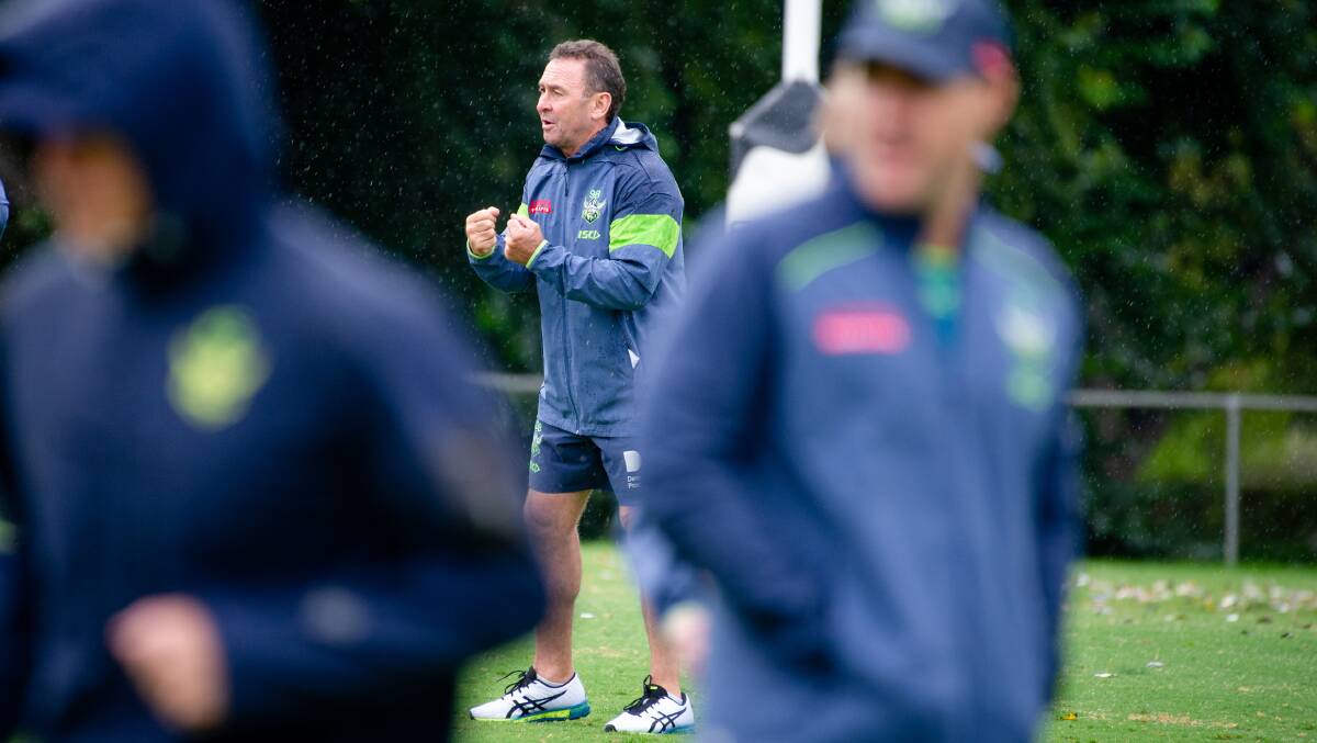 Raiders coach Ricky Stuart said his side's performance had forced his hand at the selection table. Picture: Elesa Kurtz