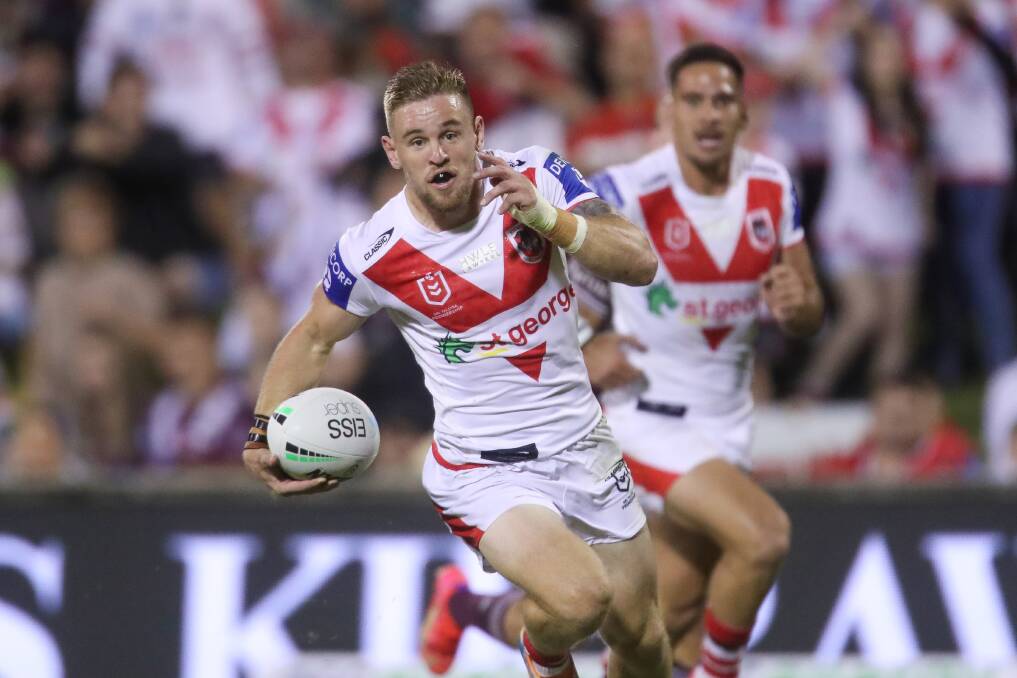 The Raiders' interest in Dragons fullback Matthew Dufty has cooled. Picture: Adam McLean