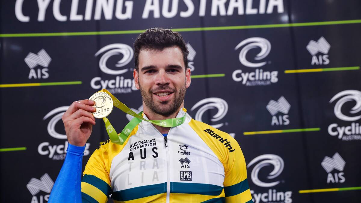 Canberra cyclist Nathan Hart has been named Australian male track cyclist of the year - in a three-way tie. Picture: Con Chronis