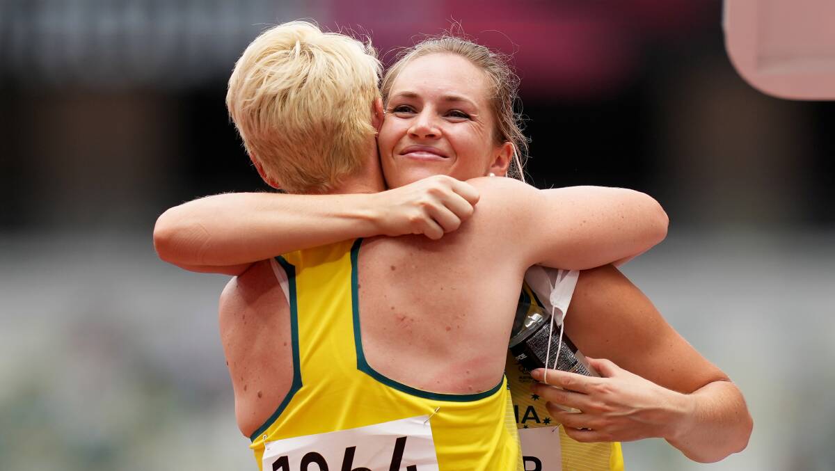 Canberra javelin thrower Kelsey-Lee Barber is through to the Olympic final. Picture: AAP