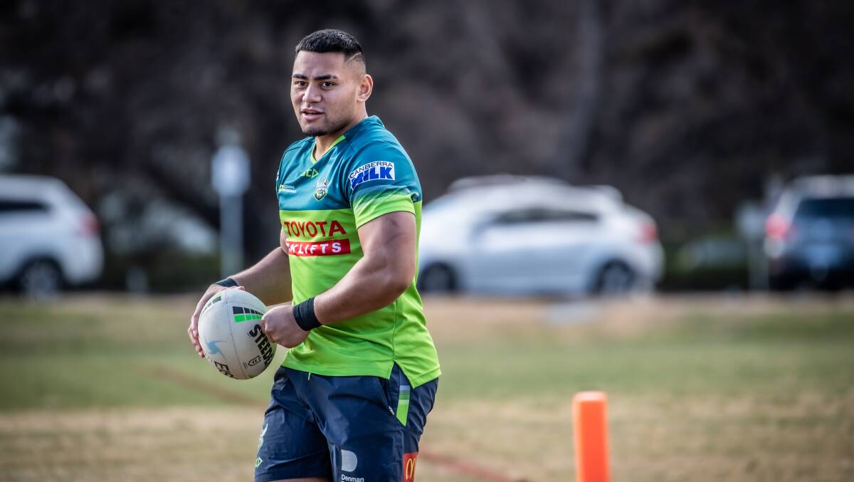 Raiders development player Michael Asomua will move into the top 30 in 2025. Picture by Karleen Minney