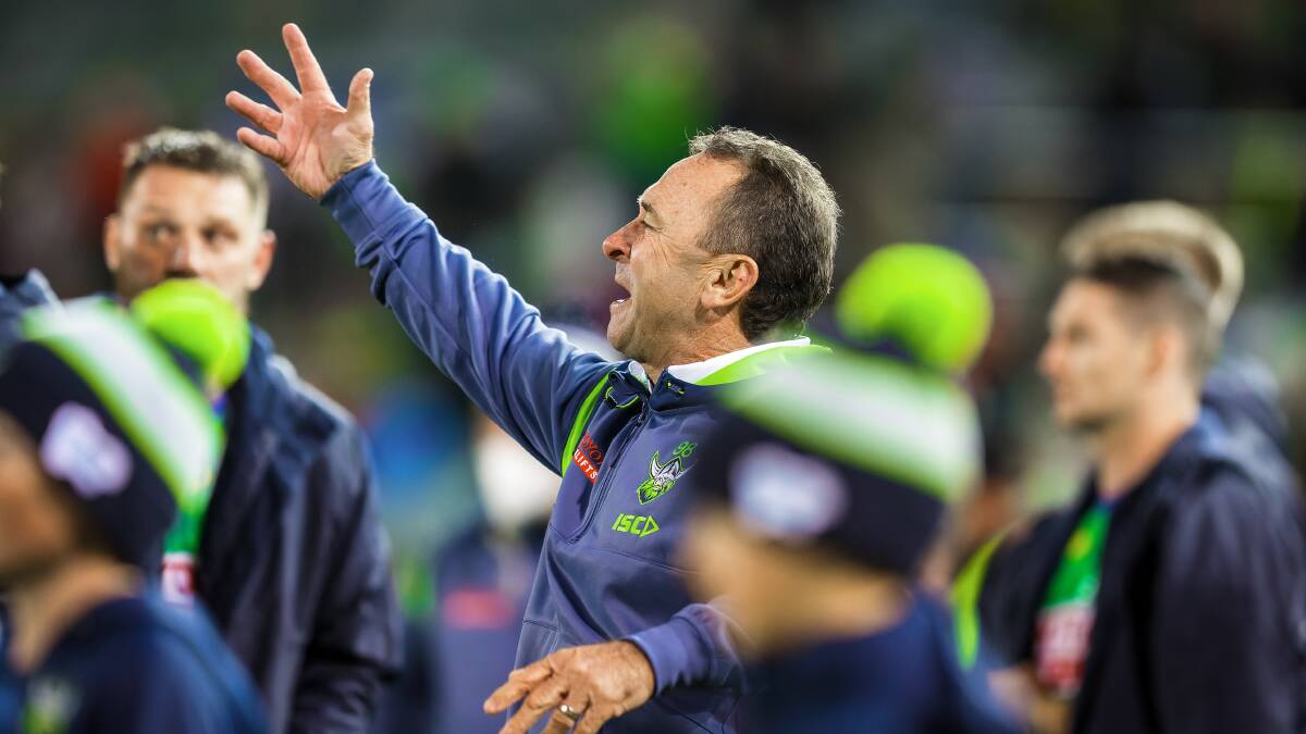 Raiders coach Ricky Stuart says it isn't the NRL's call to stand down players after Origin. Picture: Sitthixay Ditthavong