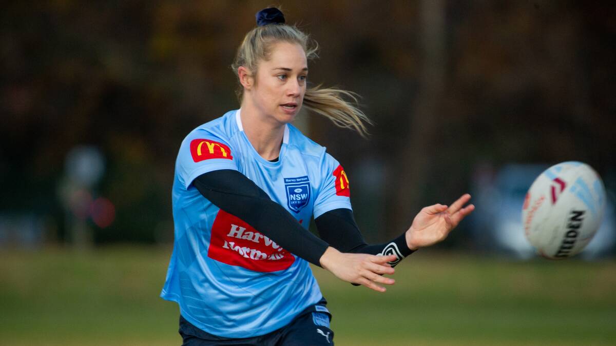 Sky Blues captain Kezie Apps is relatively close to home in Canberra - just 2.5 hours away. Picture: Elesa Kurtz