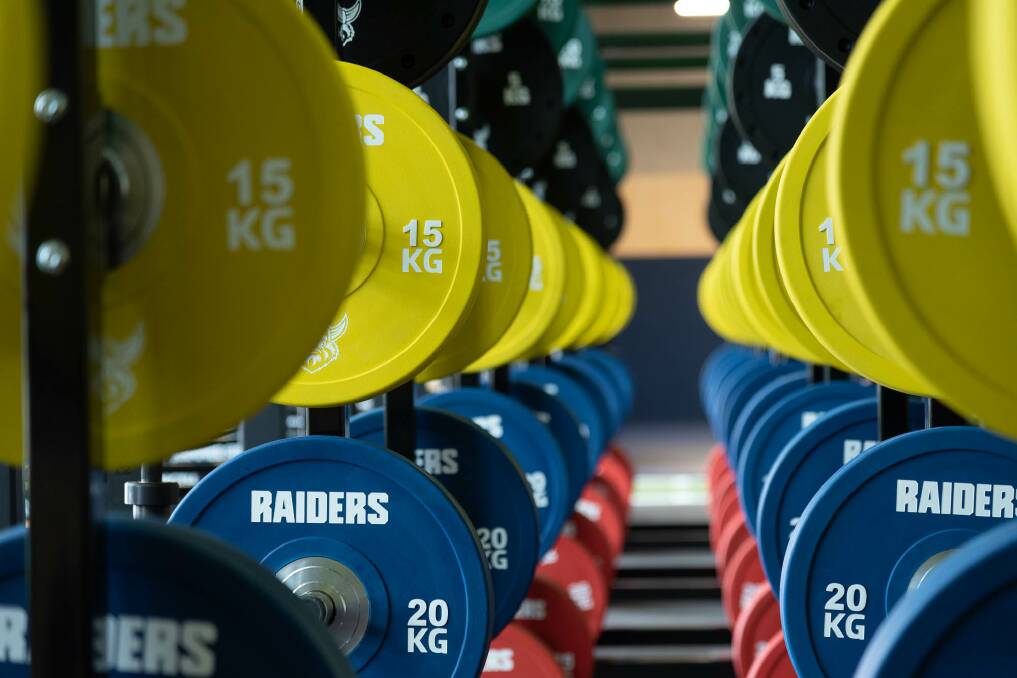 With the Raiders' state-of-the-art gymnasium shut down, the Raiders have been innovative with keeping fit. Picture: Cadena McKenzie