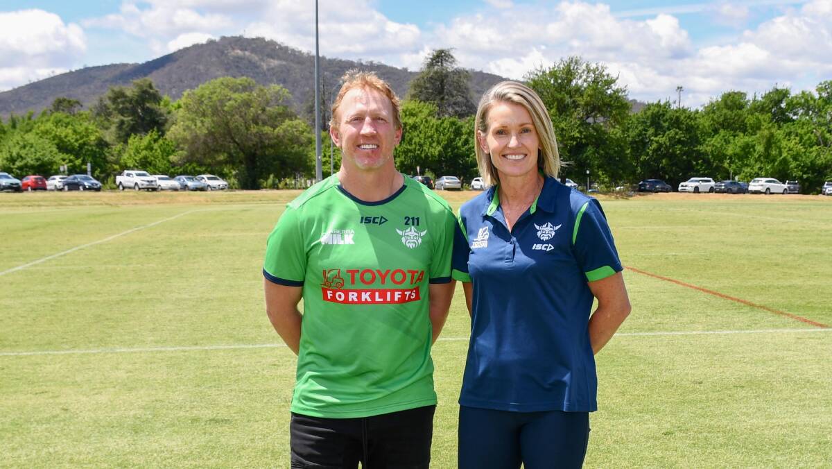 Alan Tongue and Louise Dobson are in charge of the Raiders' leadership program. Picture Raiders Media