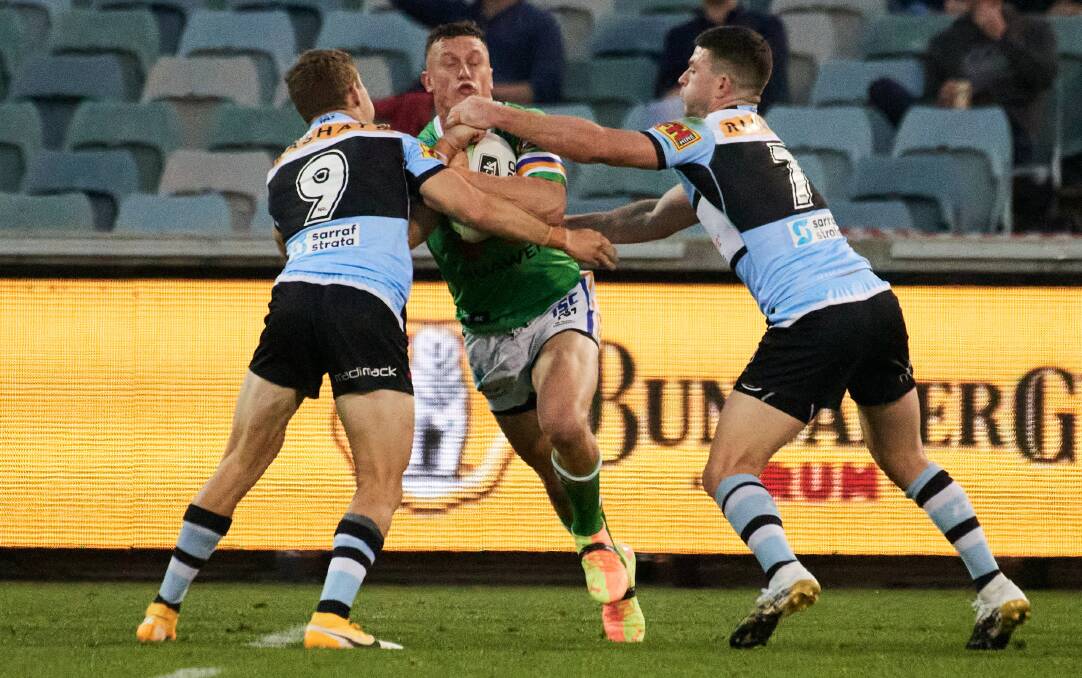 Raiders five-eighth Jack Wighton says they can beat anyone in the NRL. Picture: Matt Loxton