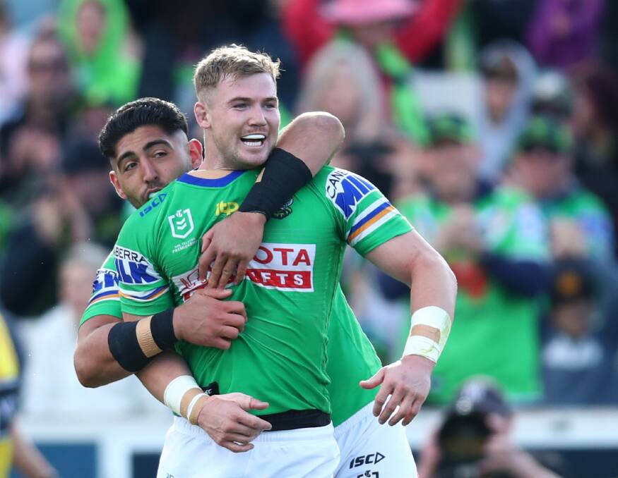 Raiders coach Ricky Stuart says Hudson Young has to be in the Australian World Cup squad. Picture by Getty Images