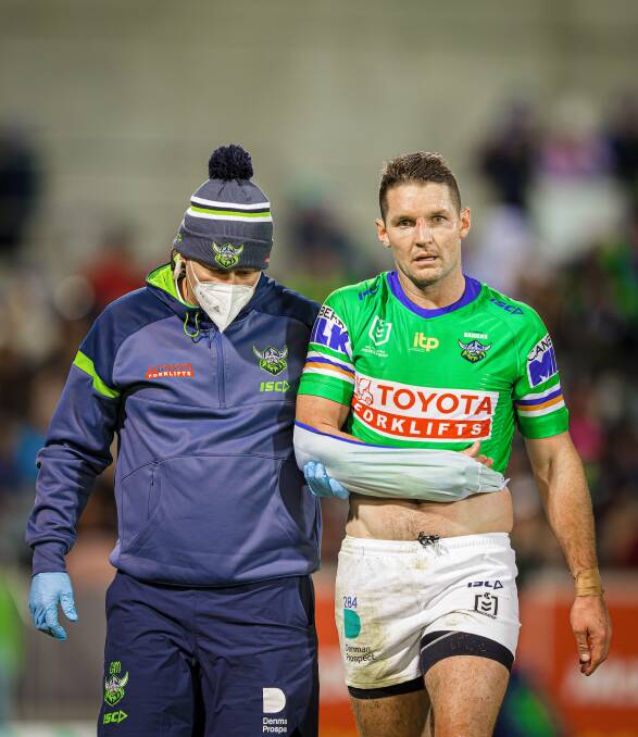 Canberra Raiders co-captain Jarrod Croker will have surgery on his shoulder and is set to miss the rest of the season. Picture: Sitthixay Ditthavong