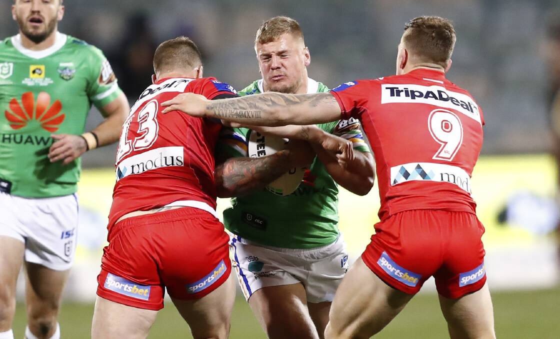 Raiders lock Ryan Sutton says you should speak to the referee like you do to your mother. Picture: NRL Imagery