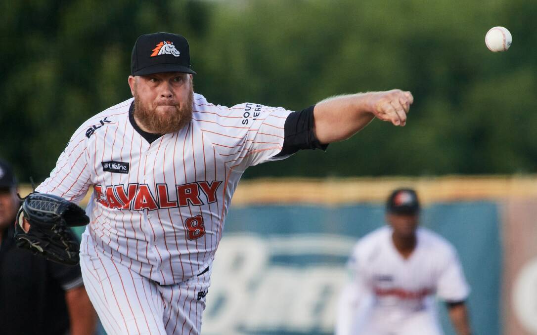 Cavalry starting pitcher Frank Gailey laid the platform for a big win over Melbourne. Picture: Matt Loxton