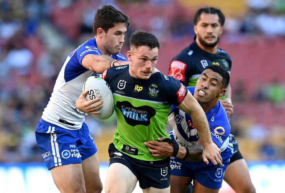 Raiders hooker Tom Starling says the NRL is playing a dangerous game with their crackdown. Picture: Getty Images