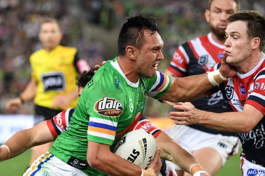 Ex-Raiders winger Jordan Rapana is on the verge of rejoining the Green Machine. Picture: NRL Imagery