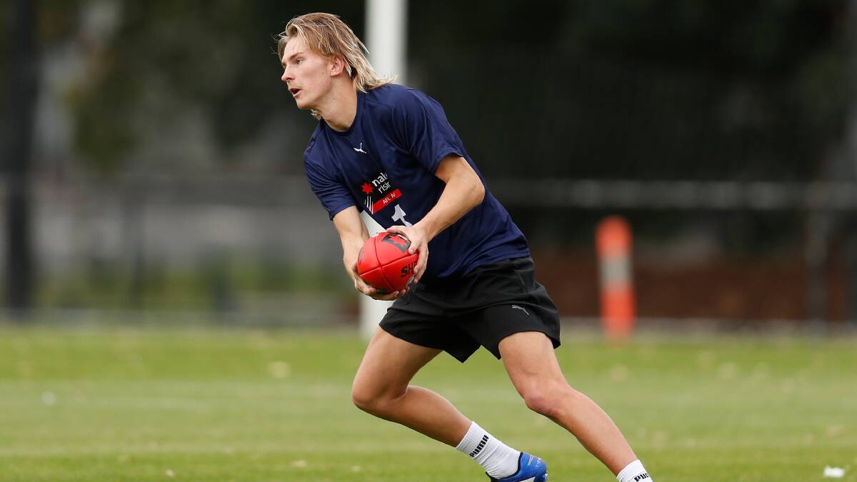 Canberra's Josh fahey has run the fourth-fastest time at the AFL draft combine. Picture: Getty Images