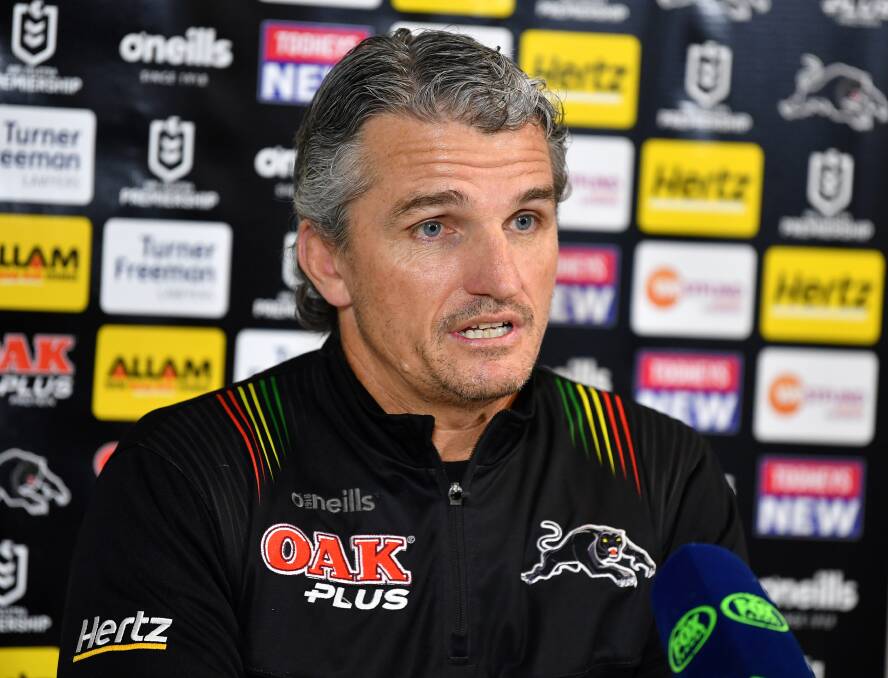 Panthers coach Ivan Cleary faces a heavy fine for his comments in a post-match press conference. Picture: NRL Imagery