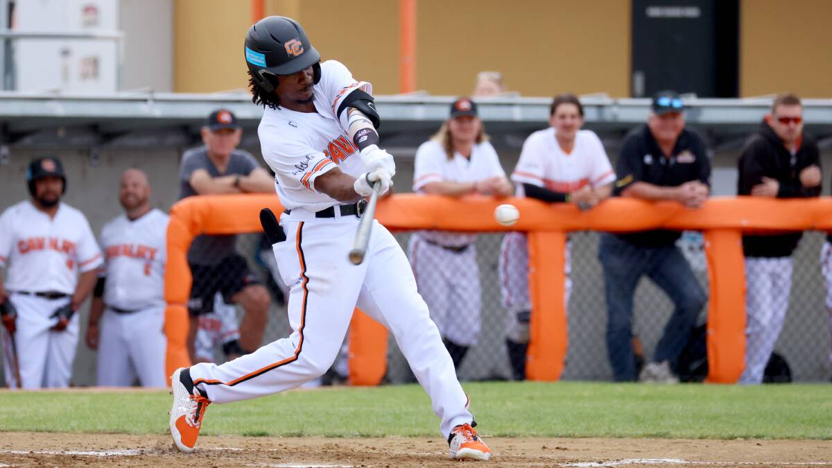 Cavalry designated-hitter Tillman Pugh III impressed in his ABL debut. Picture by James Croucher
