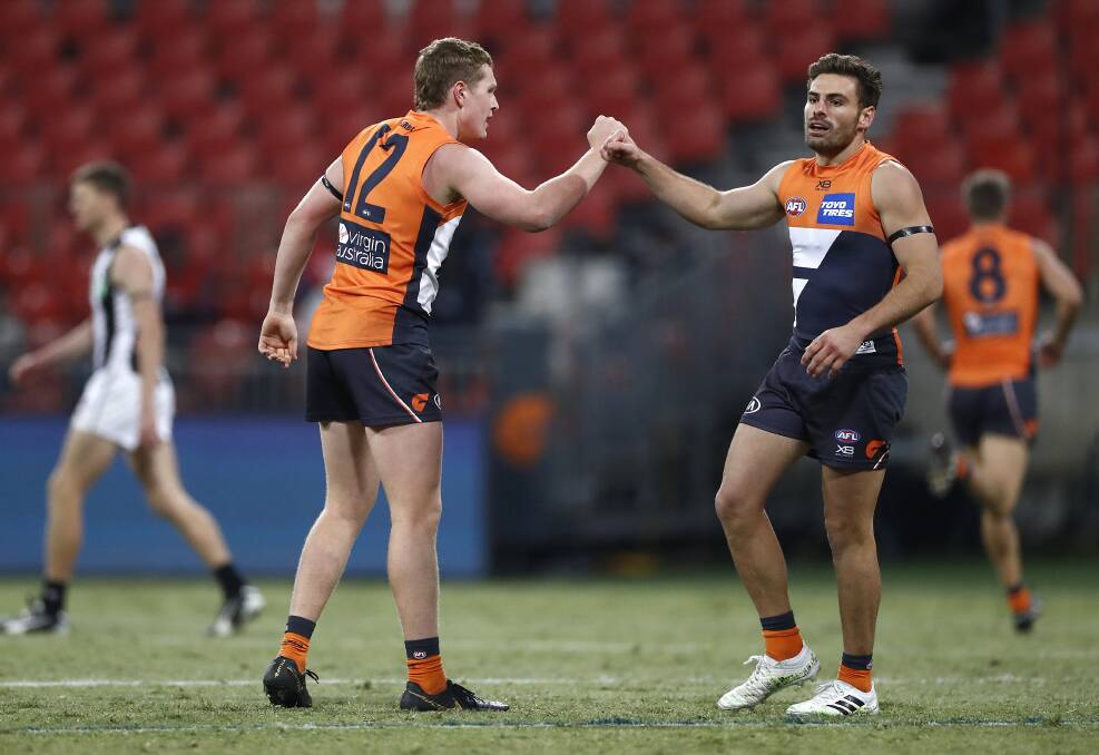 Canberra's Tom Green was inspired by his grandfather's words on the way to being nominated for the AFL Rising Star award. Picture: Getty Images