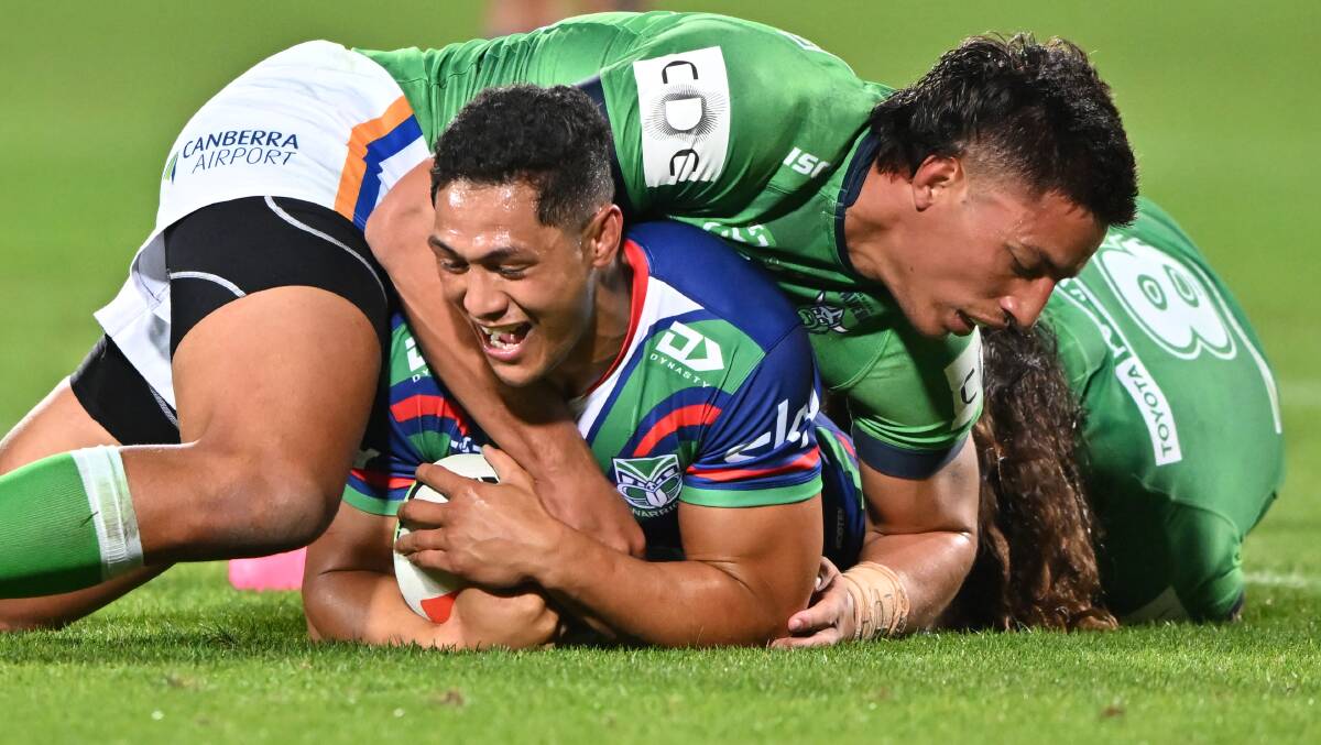 Roger Tuivasa-Sheck turned back the clock to score the match-sealing try. Picture Getty Images