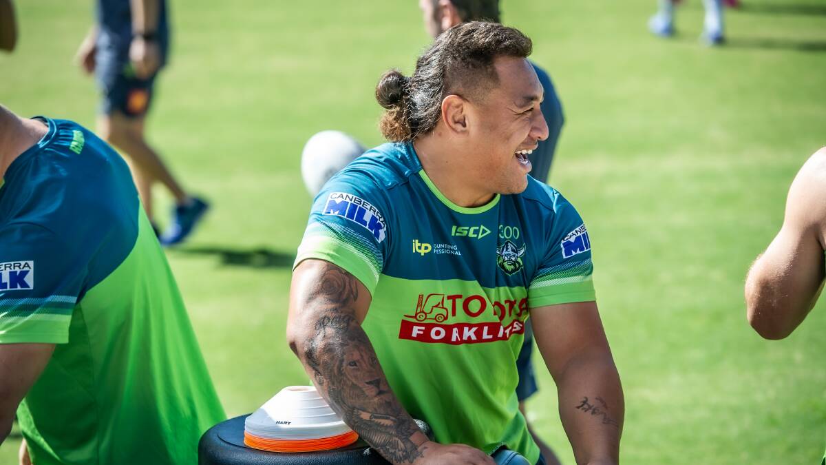 Raiders gun Josh Papalii will play his 250th game on Sunday. Picture: Karleen Minney