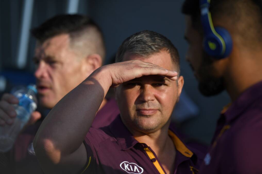 Is that self-interest getting in Brisbane Broncos coach Anthony Seibold's eyes? Picture: NRL Imagery