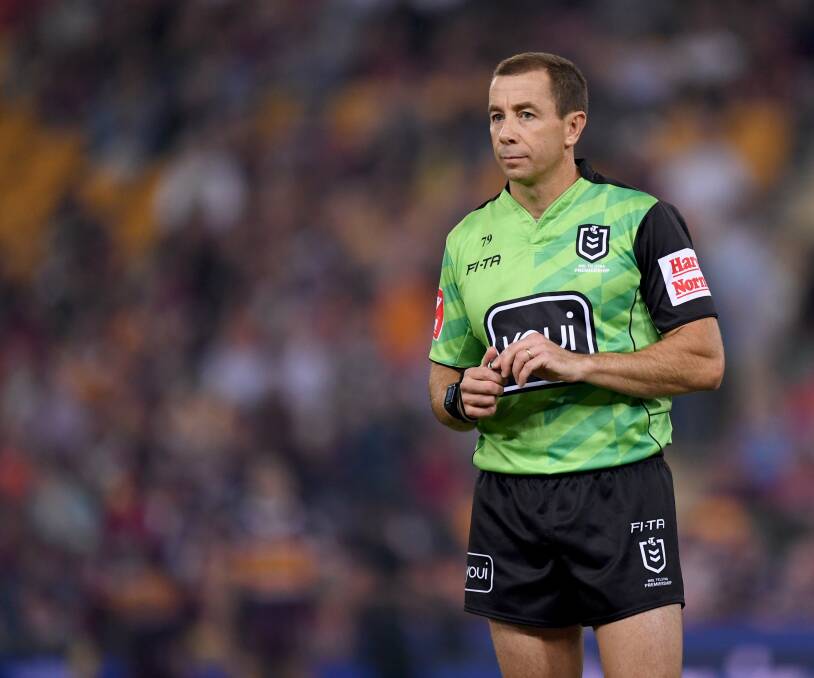 NRL referee Ben Cummins will take charge of a Raiders game for the first time since last year's grand final. Picture: NRL Imagery