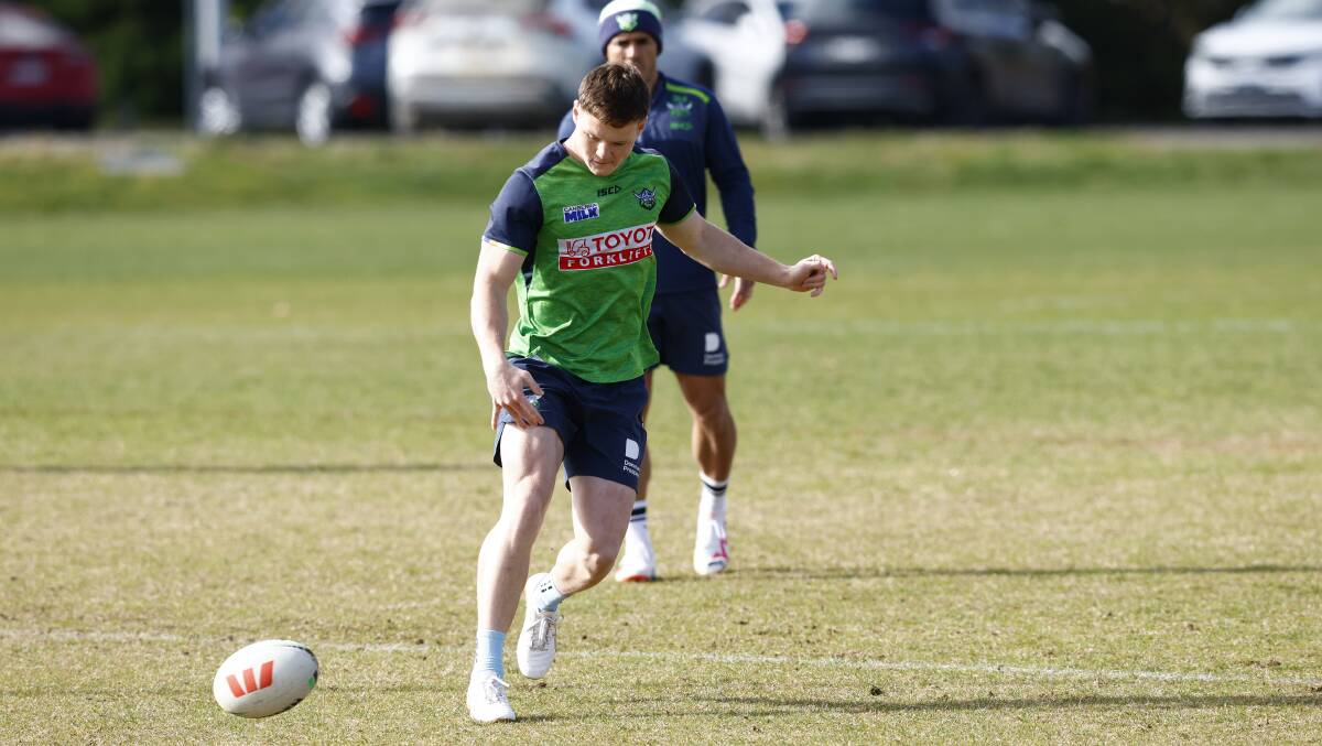 Ethan Strange is in the running to replace Jack Wighton at five-eighth. Picture by Keegan Carroll