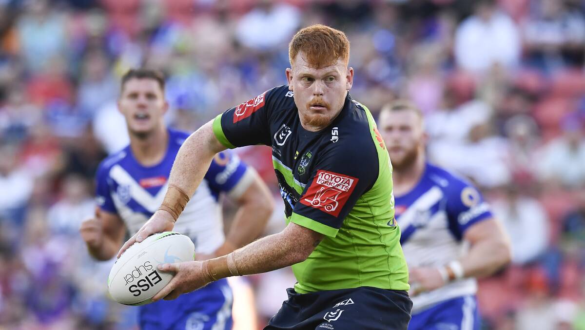 Part-time Bulldog Corey Horsburgh could still play a role in the Raiders' finals charge even if he's not wearing lime green. Picture: Getty Images
