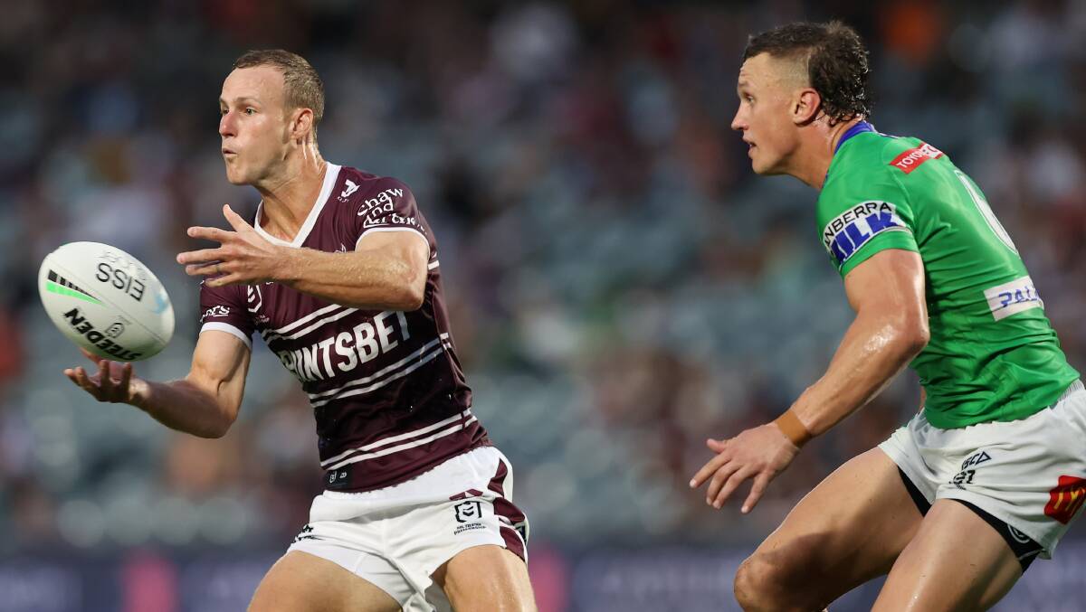 Raiders five-eighth Jack Wighton was involved in everything. Picture: Getty Images