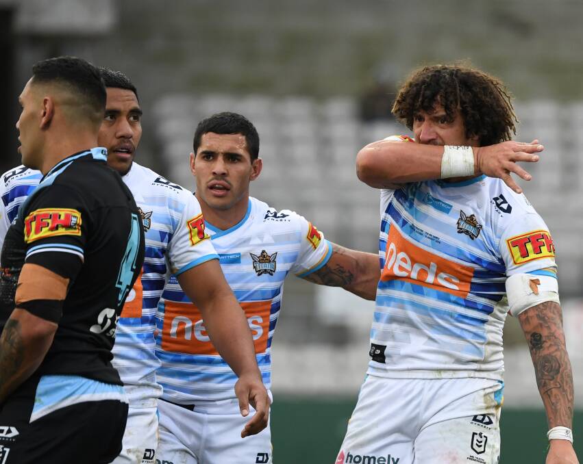 Raiders winger Jordan Rapana says biting isn't in Kevin Proctor's nature. Picture: NRL Imagery