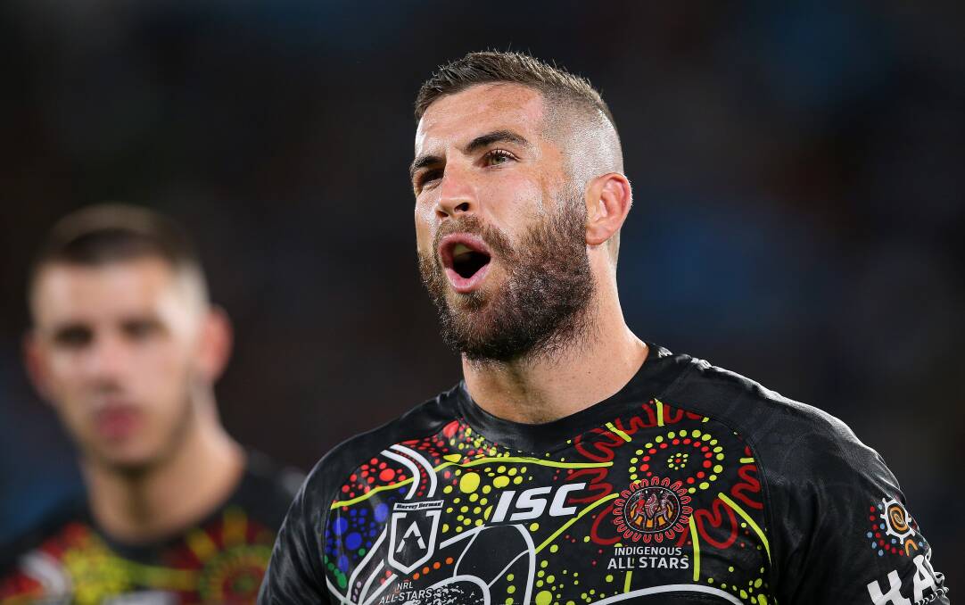 Indigenous All Stars captain Joel Thompson has backed the Free The Flag campaign. Picture: Getty Images
