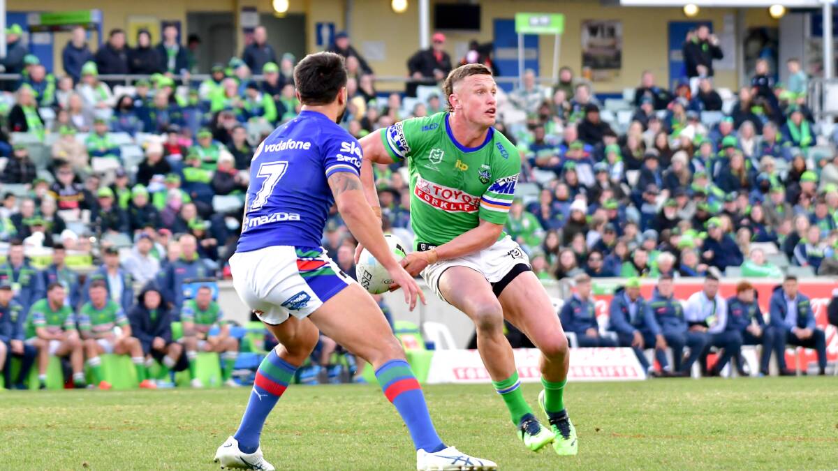 Raiders five-eighth Jack Wighton's been named in the centres to start for the Kangaroos in their world cup semi-final against New Zealand on Saturday. Picture Elesa Kurtz