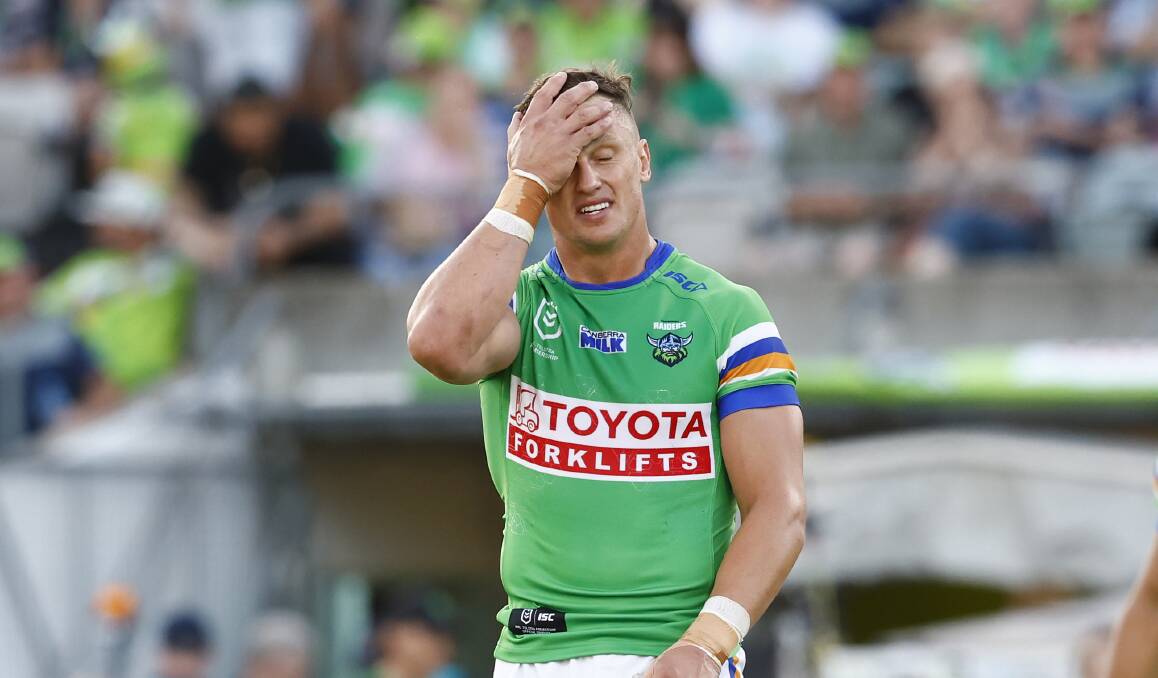 Raiders five-eighth Jack Wighton will miss the next two games due to suspension. Picture by Keegan Carroll