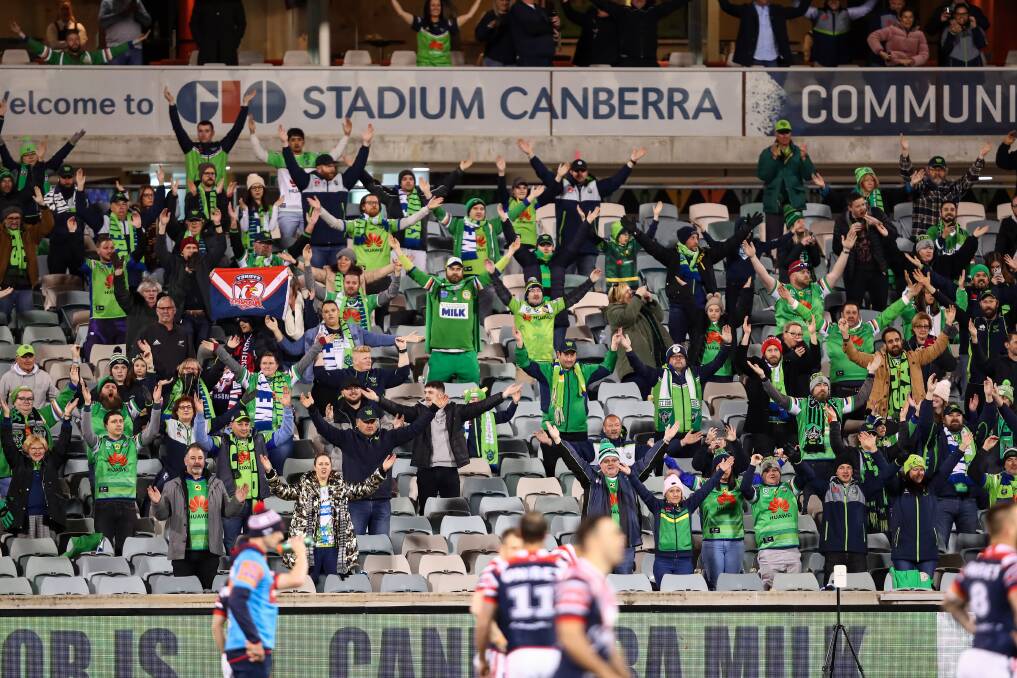 The Canberra Raiders are hoping Canberra Stadium's capacity can be lifted to 50 per cent. But concerned if it doesn't. Picture: NRL Imagery