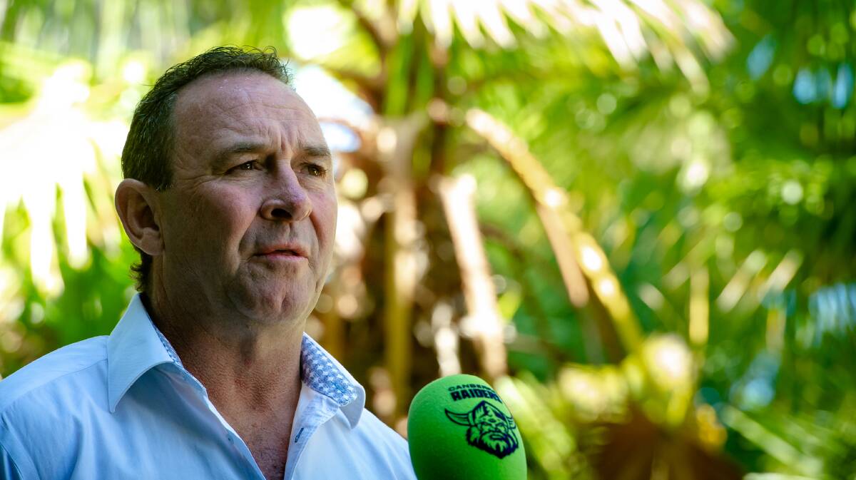 Raiders coach Ricky Stuart said initial fitness data showed the new rules hadn't affected the players too much. Picture: Elesa Kurtz