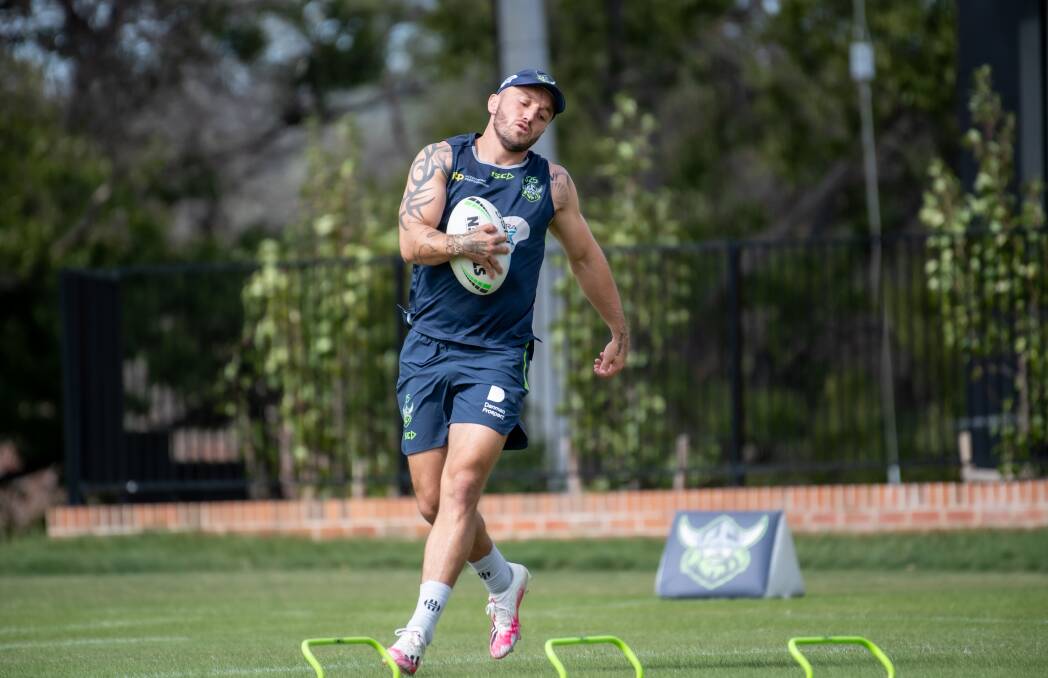 Raiders hooker Josh Hodgson says the best way to shut down opposite number Reed Mahoney is to get on top of the Eels forwards. Picture: Karleen Minney