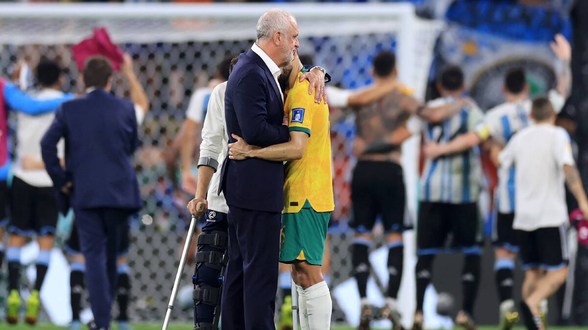 Paul Wade thinks Socceroos coach Graham Arnold is our best ever men's coach. Picture Getty Images