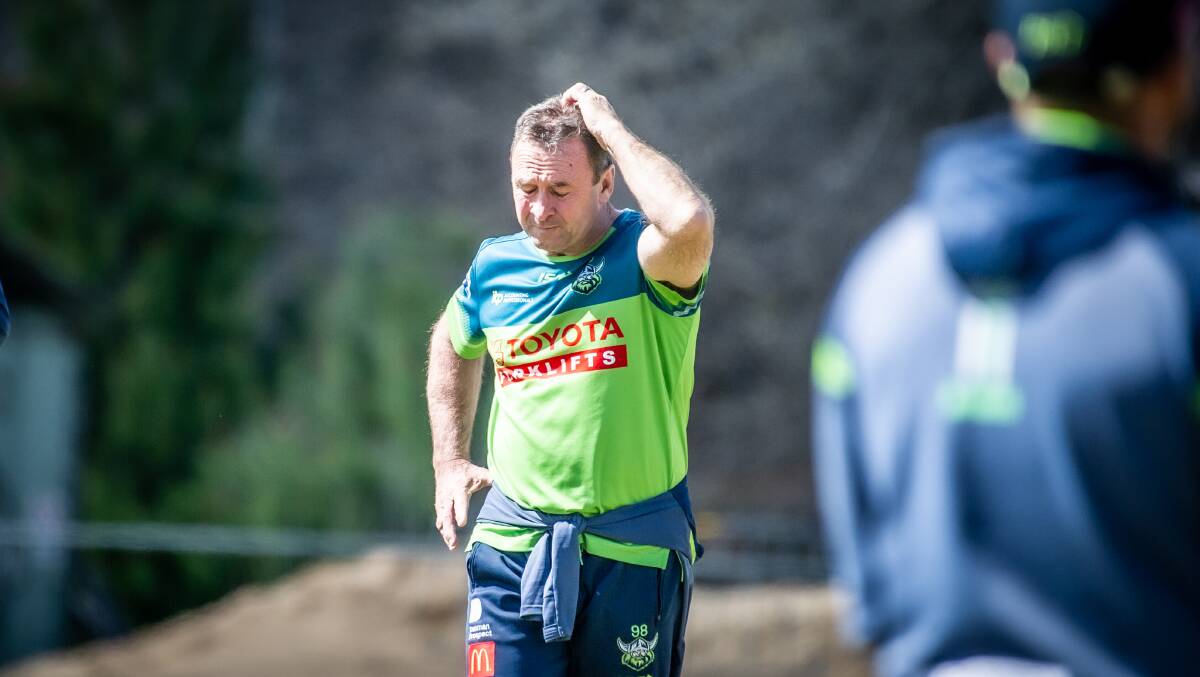 Raiders coach Ricky Stuart says others care more about his history with the Eels than he does. Picture by Karleen Minney