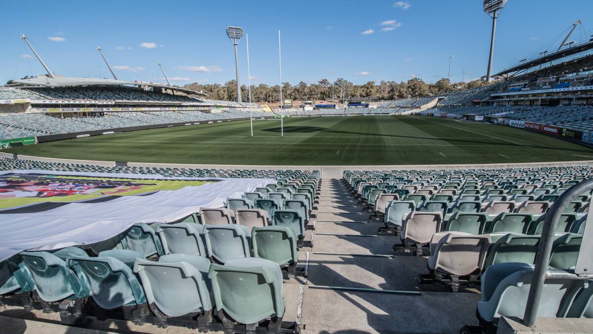 The ACT government will build a completely new stadium in Bruce rather than redevelop the existing Canberra Stadium. Picture by Karleen Minney