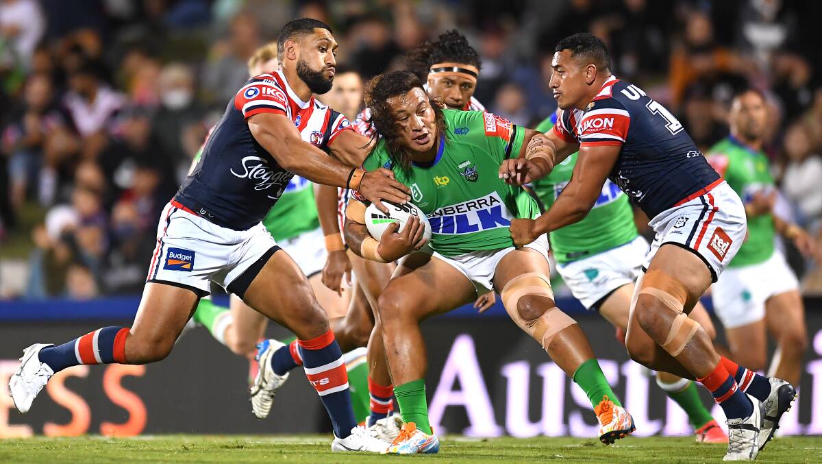 Josh Papalii has made try scoring a habit against the Roosters. Picture: Getty Images