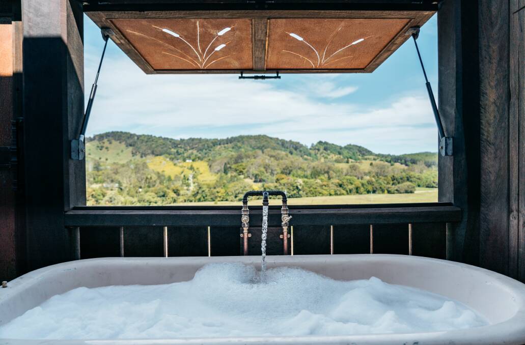 Luxurious bathing with a view at Mayan Farm. Picture supplied.