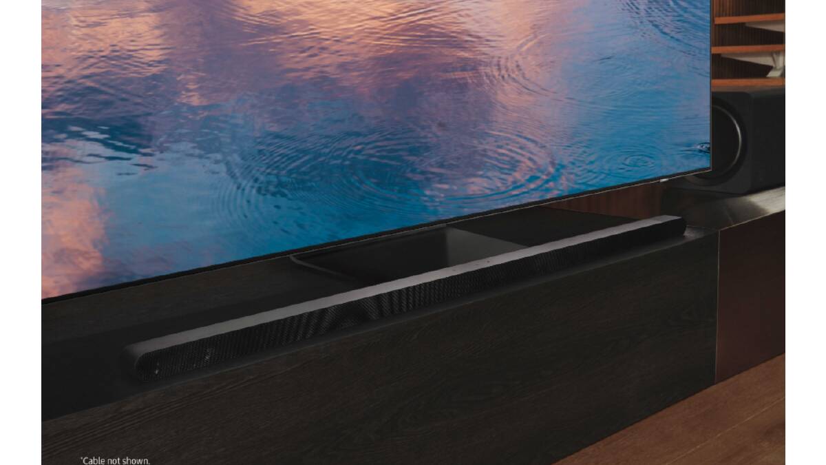 The S-Series Soundbar is slim and subtle in style, with wireless connection that means no clunky cords will taint your living room aesthetic. Picture supplied.