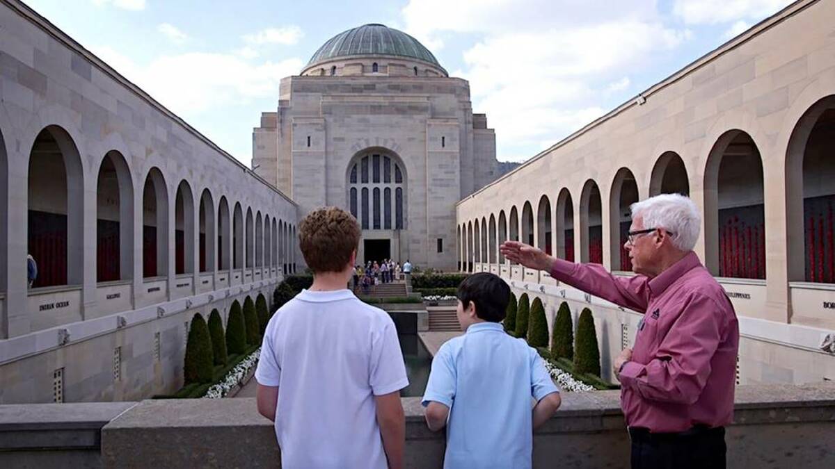 "They are marvellous": Retirement has allowed Mr Bridges to get involved in more of the things he loves like working with children in his role at the Australian War Memorial.