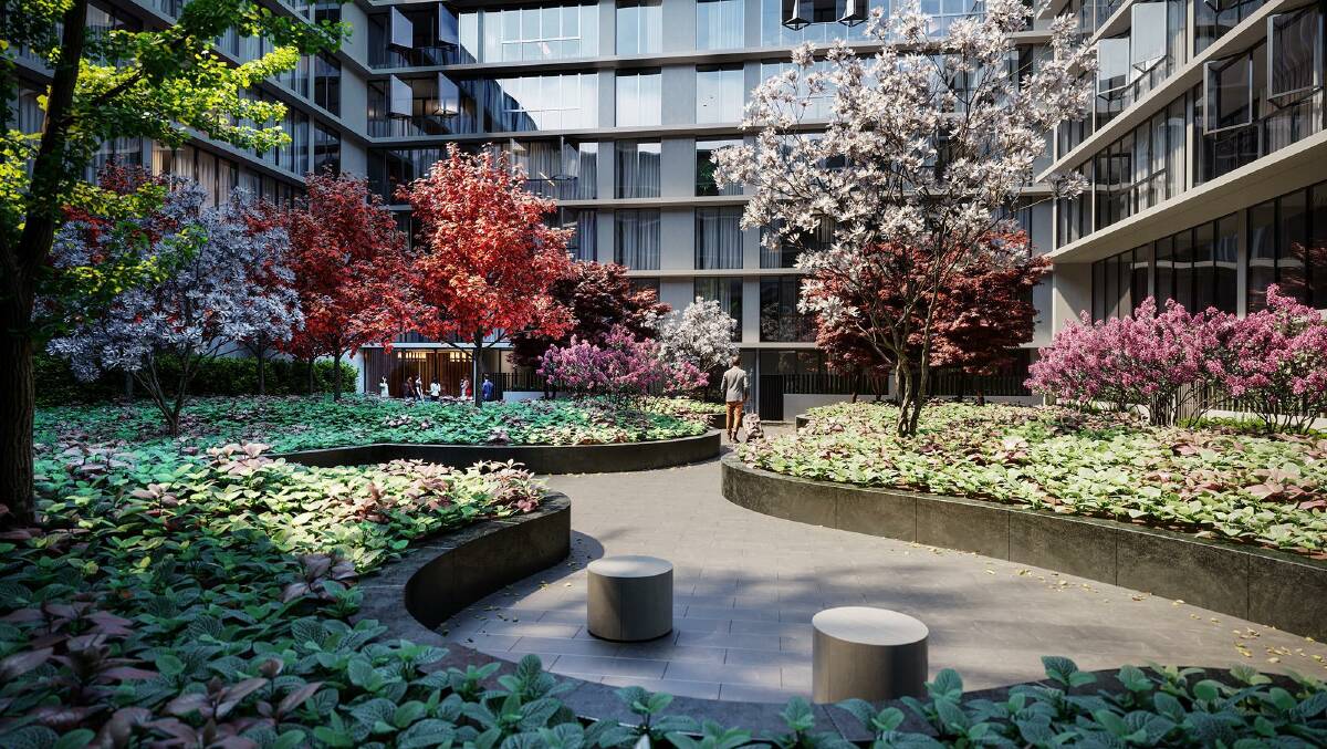 Green spaces: Inviting community spaces at The Parade are part of the design aimed at creating the connected feeling of community that make it a great place to live.
