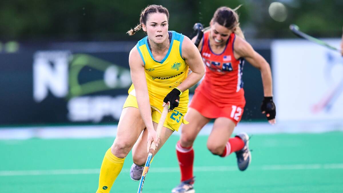 Hockeyroo Kalindi Commerford will support Treading Lightly during Australia's Pro League clash with Belgium. Picture: Hockey Australia