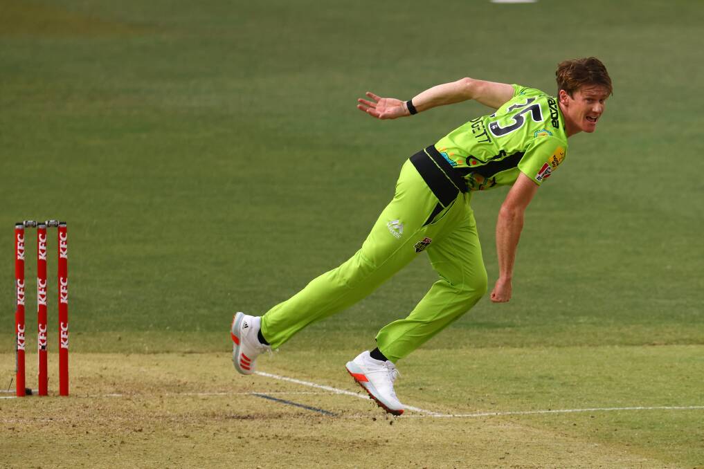 Brendan Doggett dominated on his return to the Big Bash League with a 4-22 onslaught for the Sydney Thunder against Perth Scorchers. Picture: Getty Images