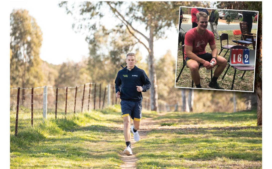 Cricketer Blake MacDonald clocked up 162 kilometres in his 24-hour charity run for Lifeline. Picture: Sitthixay Ditthavong