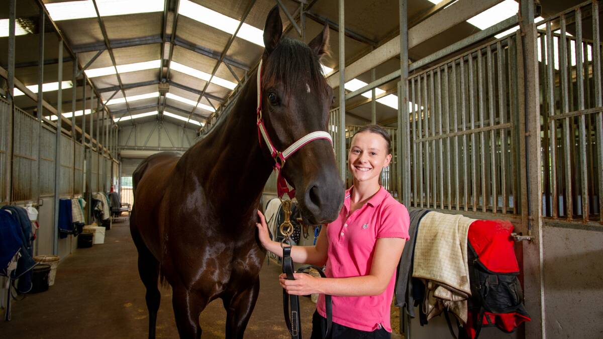 Lucy Bolton, a stablehand for Keith Dryden, won Canberra Racing's 2020 Women In Racing Bursary Award. Picture: Elesa Kurtz