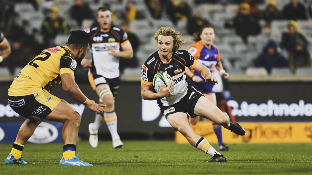 Brumbies scrumhalf Joe Powell in action. Picture: Dion Georgopoulos