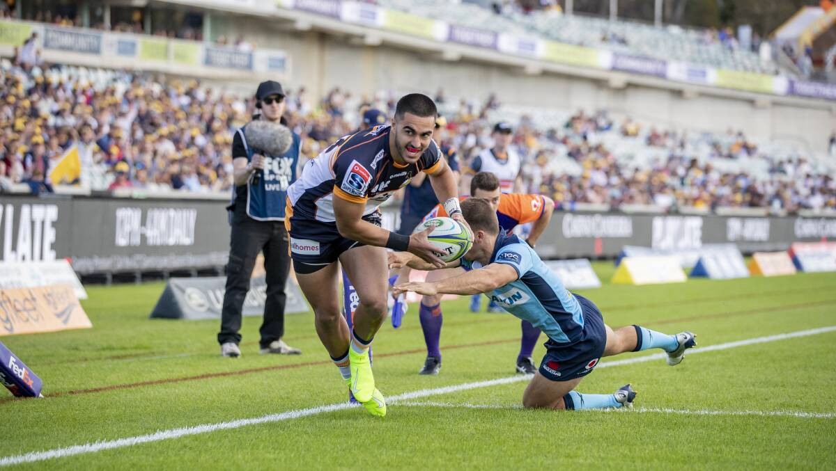 The Brumbies won five of their six matches, including a 47-14 win over the Waratahs, before the Super Rugby season was suspended. Picture: Sitthixay Ditthavong