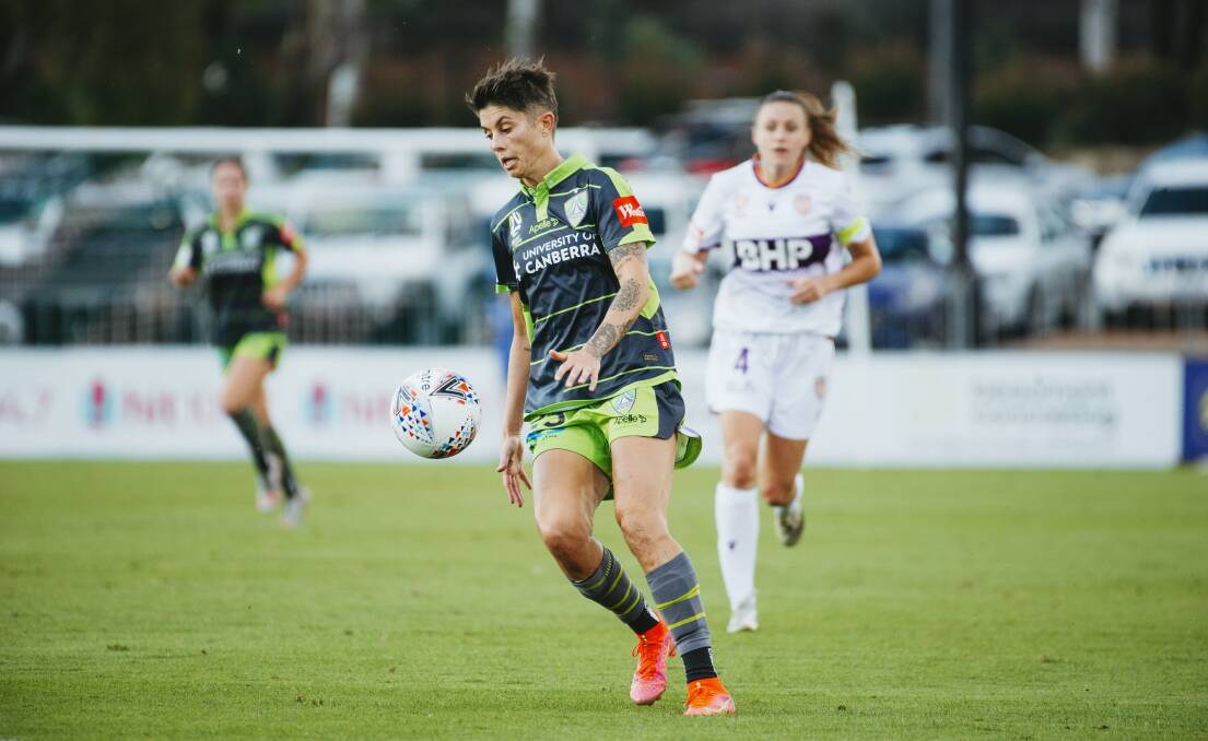 Michelle Heyman heads into the Sydney FC clash having scored four times in the last three games. Picture: Dion Georgopoulos